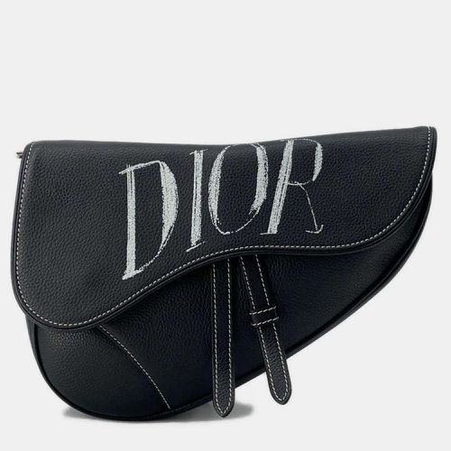 Christian Leather Saddle Body Bag - Dior - Modalova