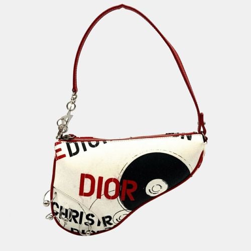 Christian Canvas Leather Saddle Bag - Dior - Modalova