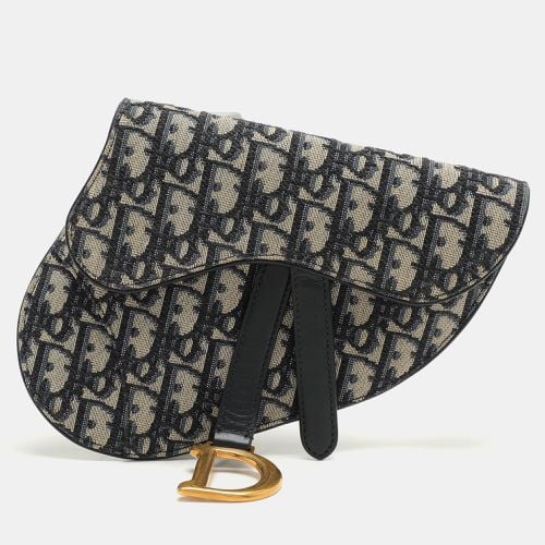 Black Oblique Canvas and Leather Saddle Belt Bag - Dior - Modalova