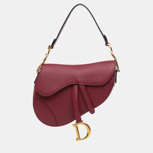 Dior Red Medium Leather Saddle - Dior - Modalova