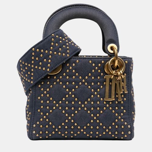 Mini Denim Cannage Studded Supple Lady - Dior - Modalova