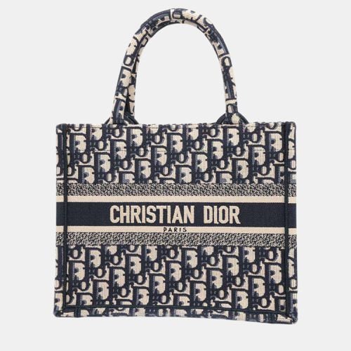 Navy Canvas Book Tote Bag Size Small - Dior - Modalova