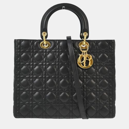 Christian Lambskin Lady Cannage Handbag - Dior - Modalova