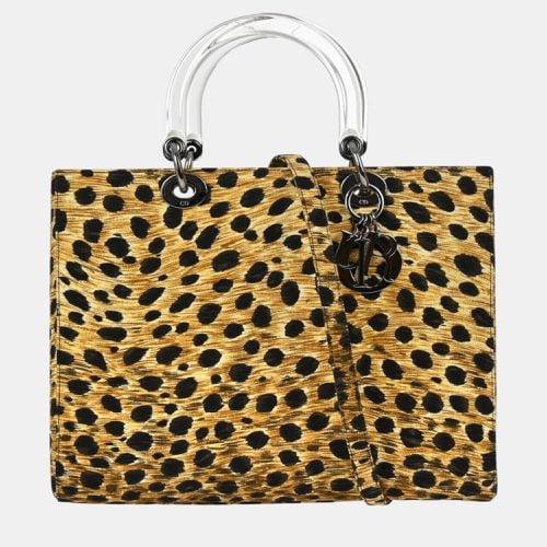 Christian Yellow Cheetah Lady Handbag - Dior - Modalova