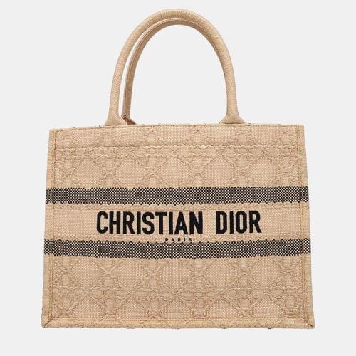 Christian Raffia Book Medium Tote Bag - Dior - Modalova