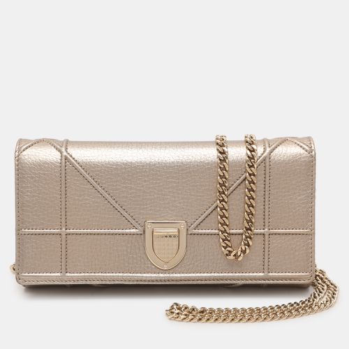 Metallic Leather ama Wallet on Chain - Dior - Modalova