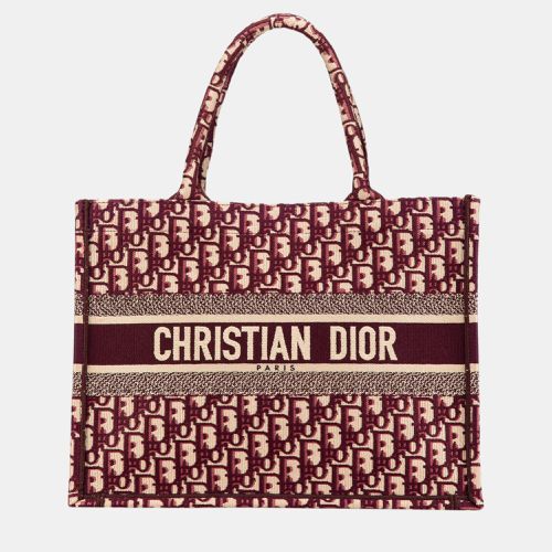 Dior Red Medium Oblique Book Tote - Dior - Modalova