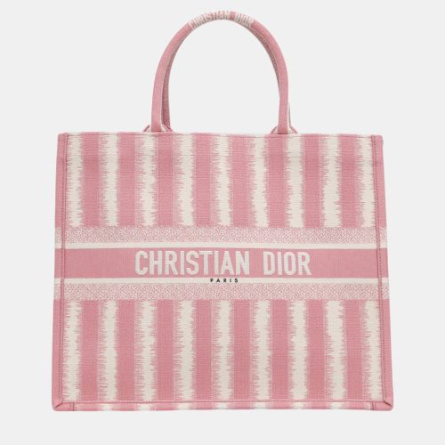 Dior Pink Large Striped Book Tote - Dior - Modalova