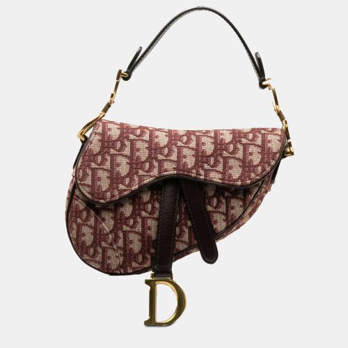 Mini Oblique Canvas Saddle Bag - Dior - Modalova