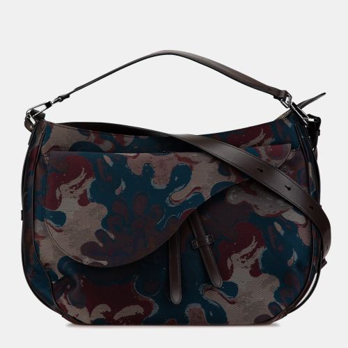 Peter Doig Denim Camouflage Soft Saddle Bag - Dior - Modalova