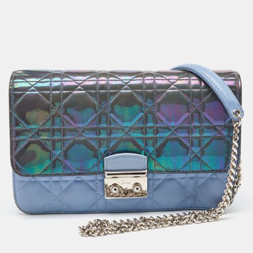 Metallic/Sky Cannage Leather Miss Promenade Chain Bag - Dior - Modalova