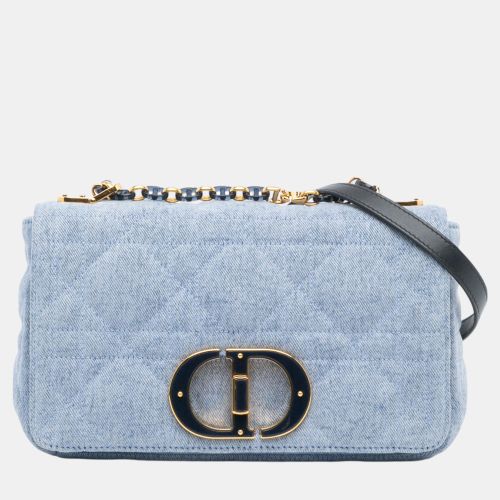 Medium Denim Macrocannage Caro Bag - Dior - Modalova