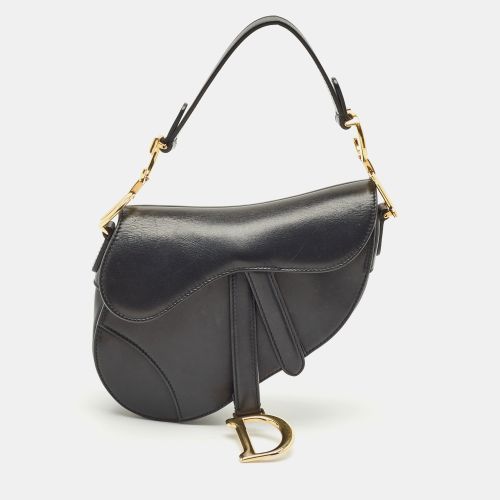 Dior Black Leather Mini Saddle Bag - Dior - Modalova