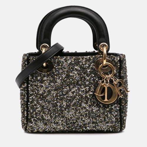Lady Mini Satin Sequin Embroidered Bag - Dior - Modalova