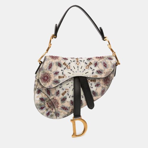 Mini Calfskin Kaleiscopic Embroidered Saddle Bag - Dior - Modalova