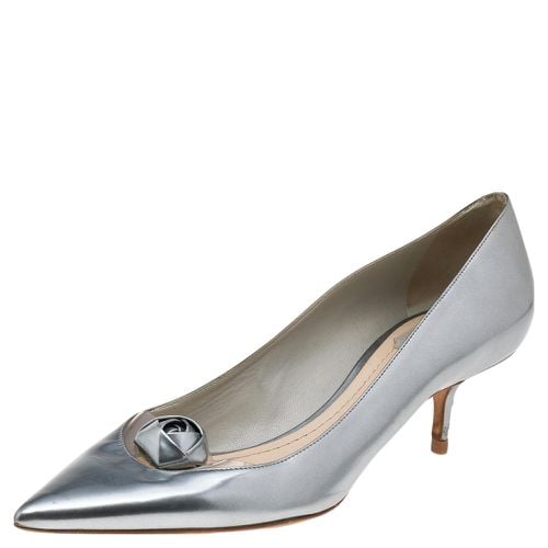 Silver Leather And PVC Pointed Toe Pumps Size 40 - Dior - Modalova