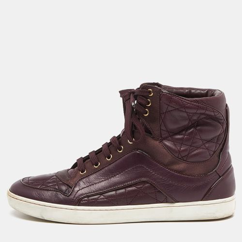 Quilted Leather and Satin High Top Sneakers Size 36 - Dior - Modalova