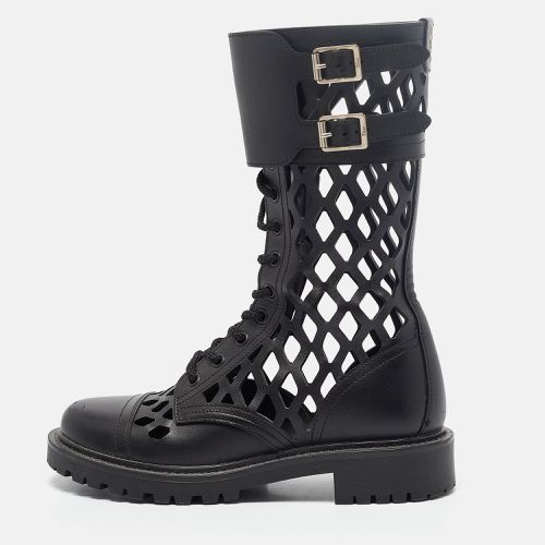 Leather Laser Cut Accents Combat Boots Size 36.5 - Dior - Modalova