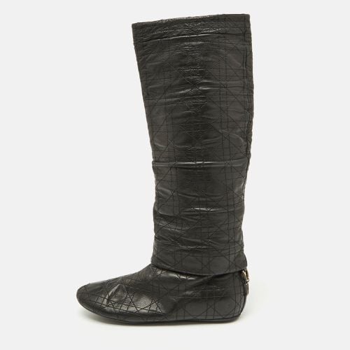 Cannage Quilted Leather Knee Length Boots Size 37.5 - Dior - Modalova