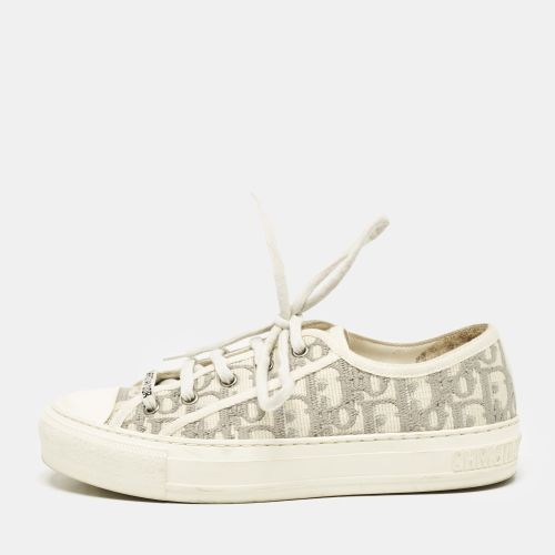 White Oblique Canvas Walk'n' Low Top Sneakers Size 38.5 - Dior - Modalova