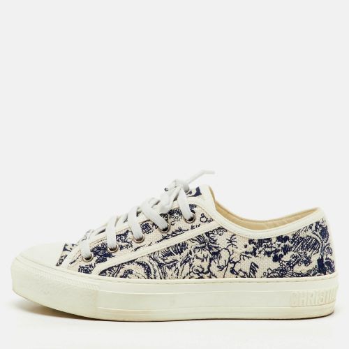 White Embroidered Canvas Walk'n' Low Top Sneakers Size 37.5 - Dior - Modalova