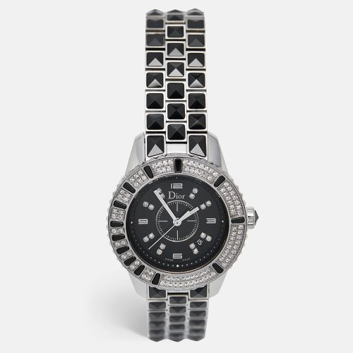 Ceramic Stainless Steel Diamonds Christal CD11311B WOmen's Wristwatch 33 mm - Dior - Modalova