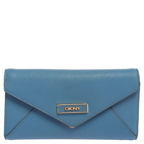 Pink Leather Long Trifold Wallet - Dkny - Modalova