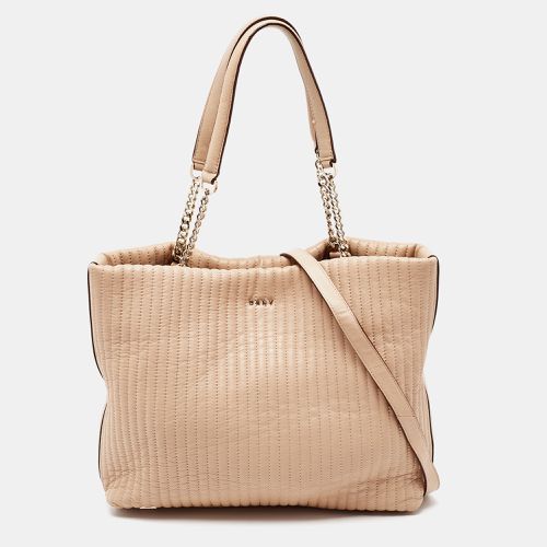 Quilted Leather Chain Tote - Dkny - Modalova