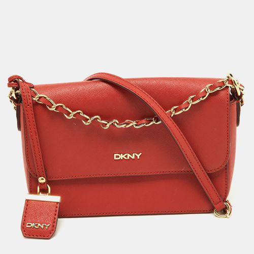 Brick Saffiano Leather Bryant Flap Shoulder Bag - Dkny - Modalova