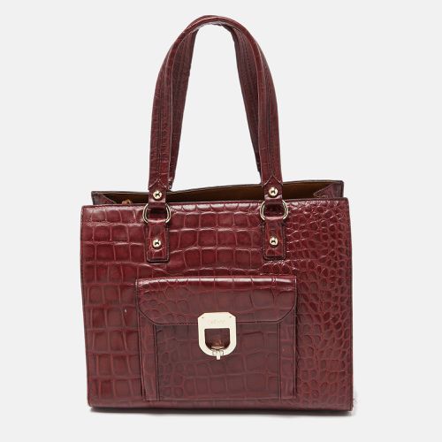 Croc Embossed Leather Tote - Dkny - Modalova