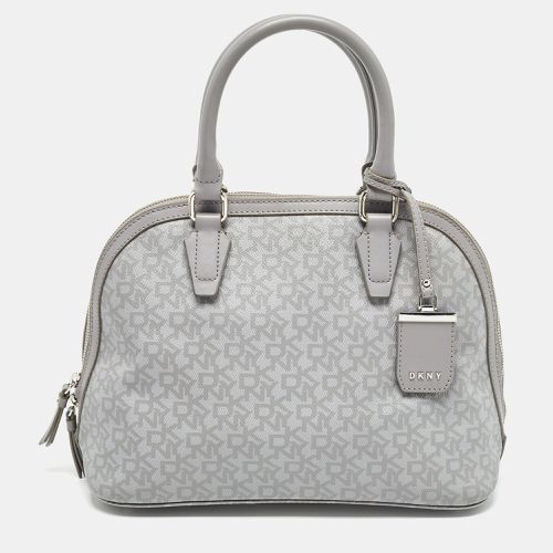 Signature Coated Canvas and Leather Dome Satchel - Dkny - Modalova