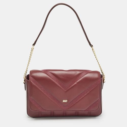 Quilted Leather Becca Flap Shoulder Bag - Dkny - Modalova