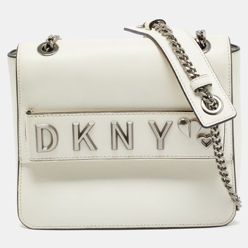 DKNY White Leather Shoulder Bag - Dkny - Modalova