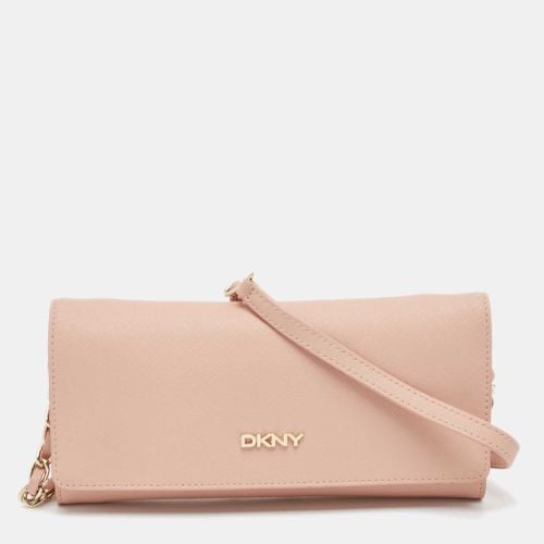 Saffiano Leather Flap Wallet on Chain - Dkny - Modalova