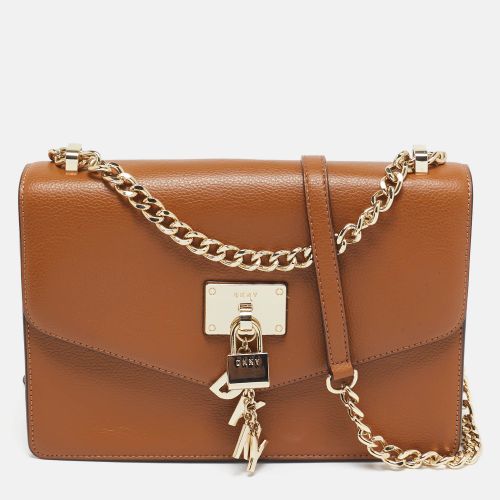 Leather Elissa Flap Shoulder Bag - Dkny - Modalova