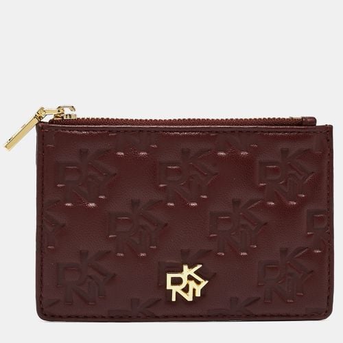 Signature Embossed Leather Catherine Key Card Case - Dkny - Modalova