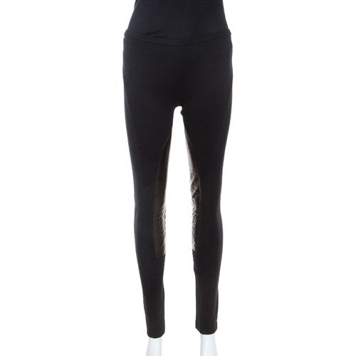 Stretch Wool Leather Patch Detail Leggings S - Emilio Pucci - Modalova