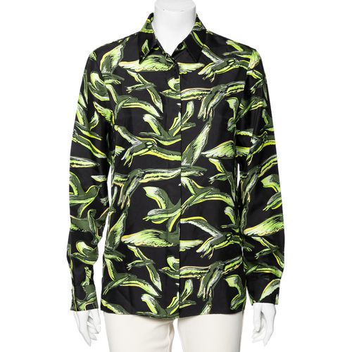 Green Bird Printed Silk Shirt M - Emilio Pucci - Modalova