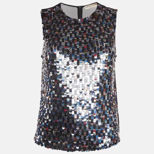 Sequin And Silk Sleeveless Top S - Emilio Pucci - Modalova