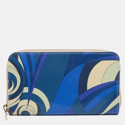 Printed Patent Leather Zip Around Wallet - Emilio Pucci - Modalova