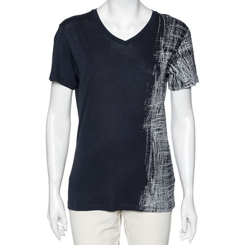 Cotton Half Printed Short Sleeve T-Shirt S - Emporio Armani - Modalova