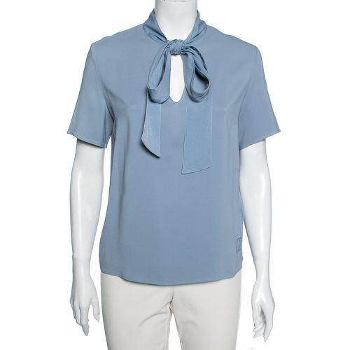 Crepe Front Bow Tie Blouse L - Emporio Armani - Modalova