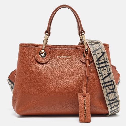 Faux Leather Small MyEA Shopper Tote - Emporio Armani - Modalova