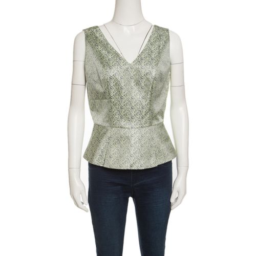 Mini Checkered Sleeveless Peplum Top S - Elie Tahari - Modalova