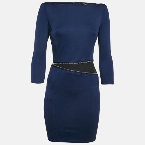 Jersey Zip Detail Mini Dress M - Elisabetta Franchi - Modalova