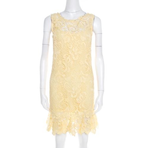 Guipure Lace Sleeveless Flounce Dress S - Ermanno Scervino - Modalova