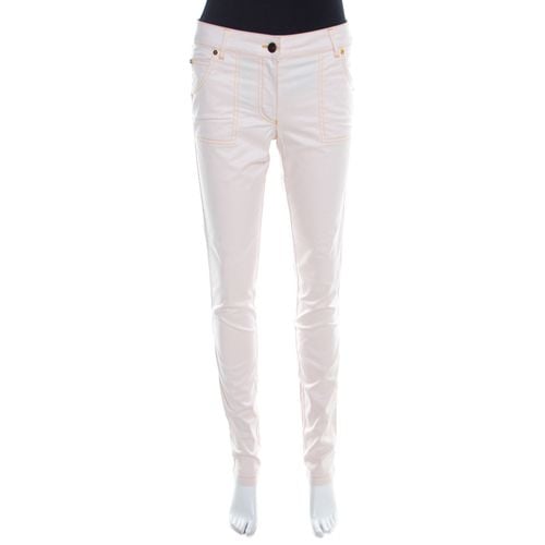 Pale Denim Contrast Topstitch Detail Tapered Jeans M - Escada - Modalova