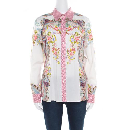 Floral and Paisley Printed Long Sleeve Shirt L - Etro - Modalova