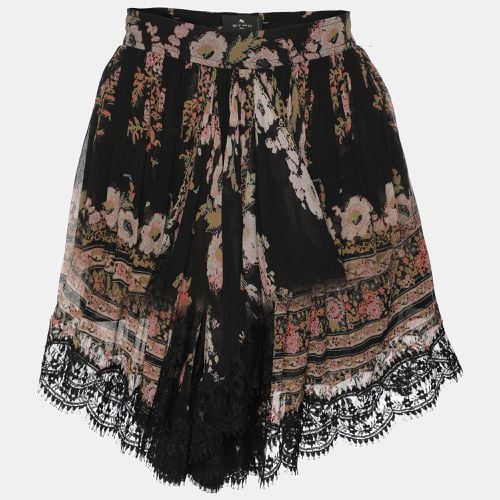 Printed Silk Lace Mini Skirt S - Etro - Modalova