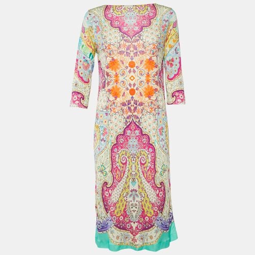 Paisley Print Silk Jersey Shift Dress M - Etro - Modalova